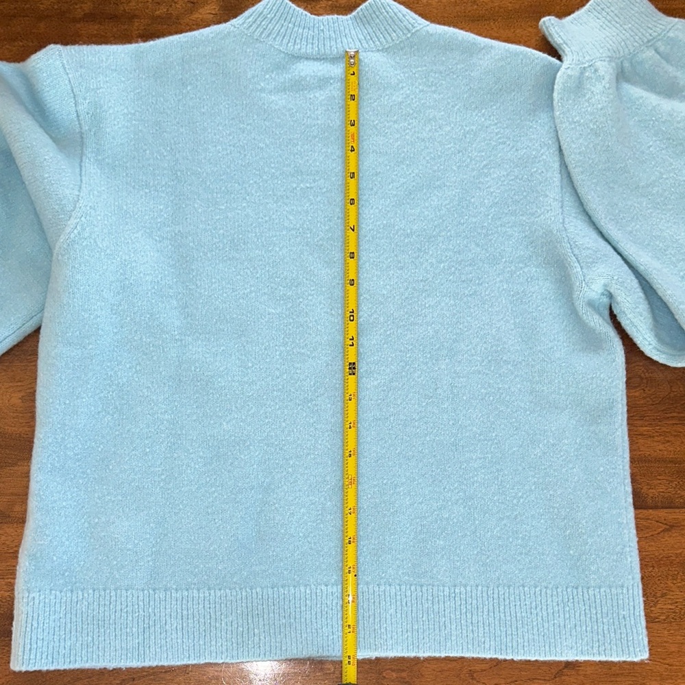 KATE SPADE Light Blue Snowflake Sweater, wool, yak - Picture 7 of 9